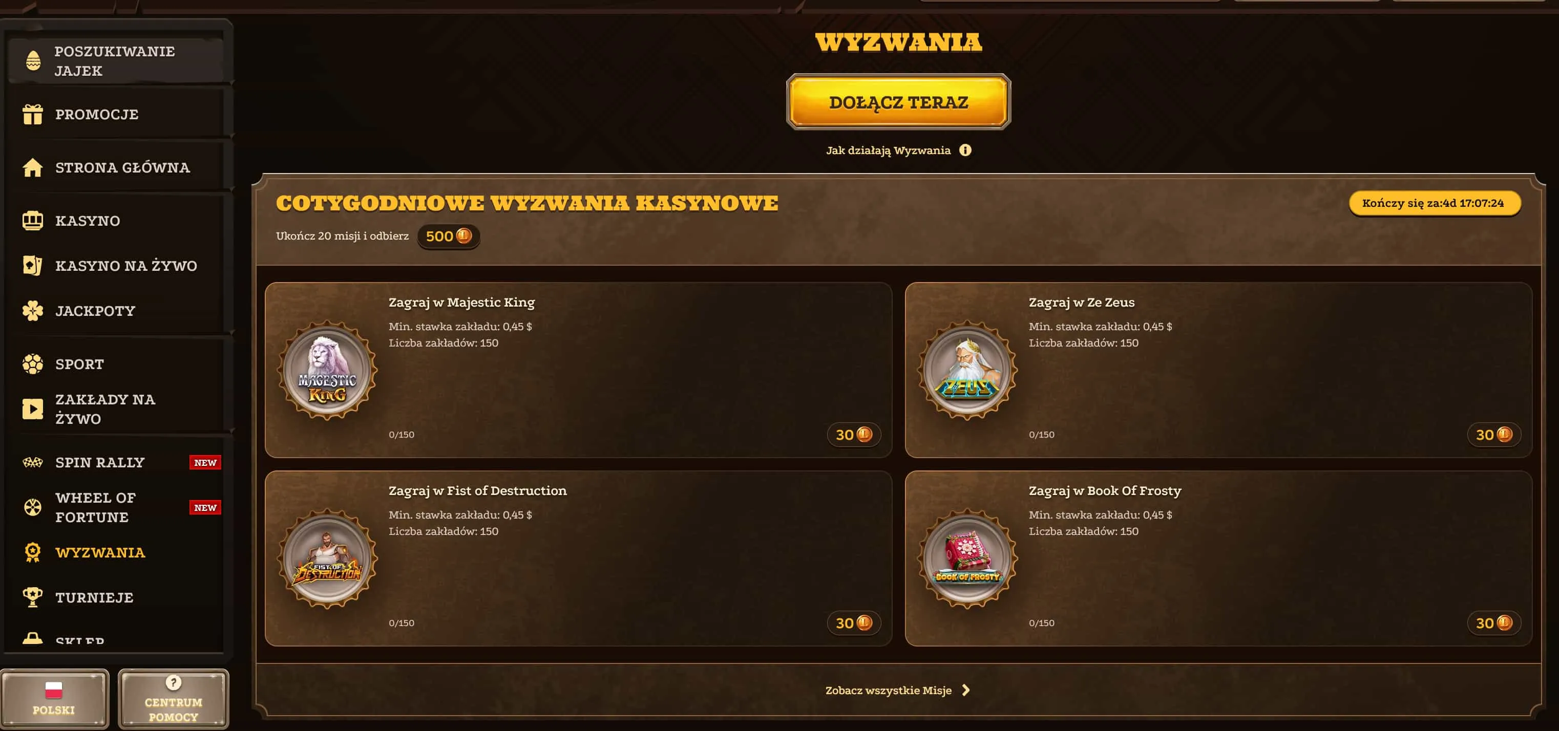 Gry Dostępne w Lizaro Casino